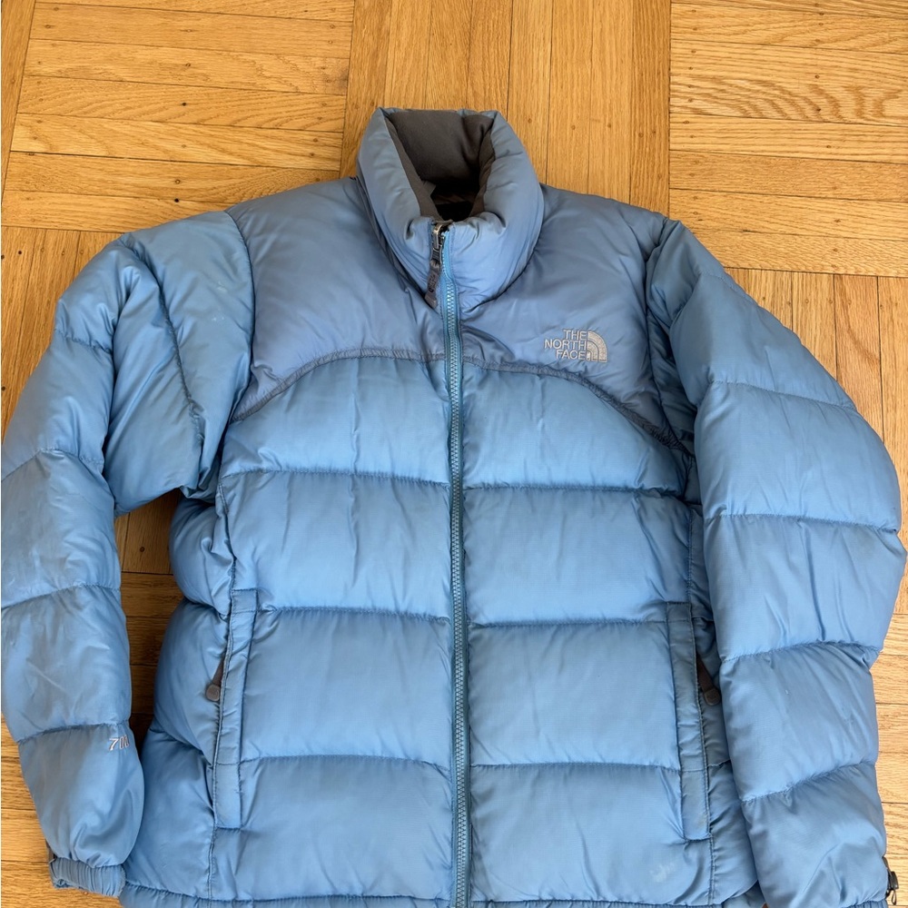 The North Face vintage blue puffer
